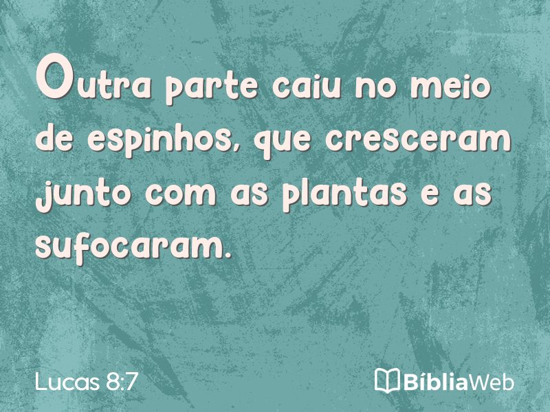 Lucas 8:7 em imagem para compartilhar