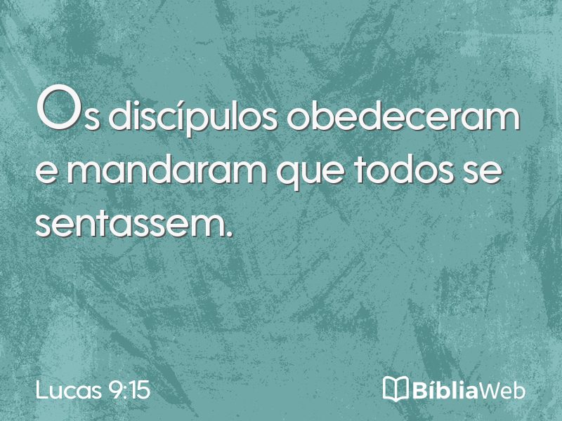 Lucas 9:15 em imagem para compartilhar