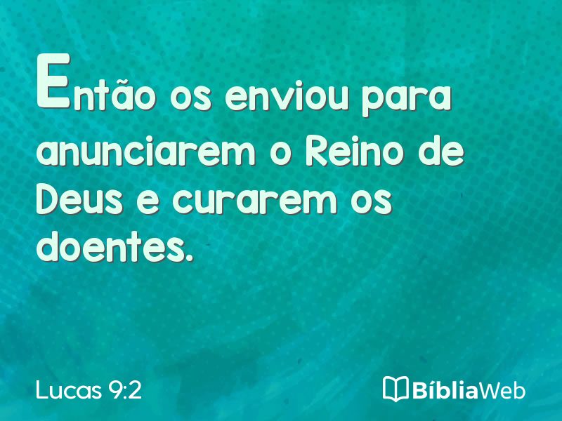 Lucas 9:2 em imagem para compartilhar