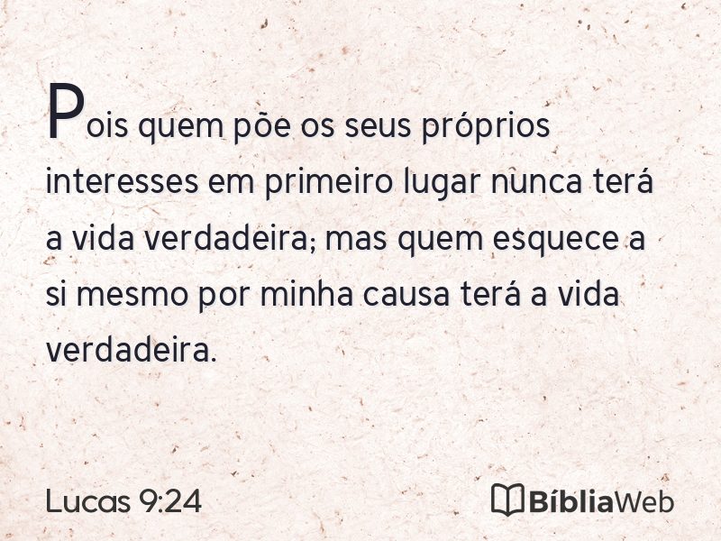 Lucas 9:24 em imagem para compartilhar