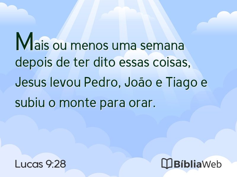 Lucas 9:28 em imagem para compartilhar