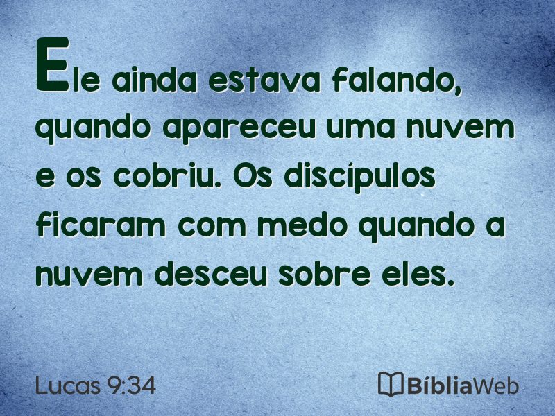 Lucas 9:34 em imagem para compartilhar