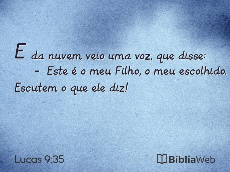 Lucas 9:35 em imagem para compartilhar