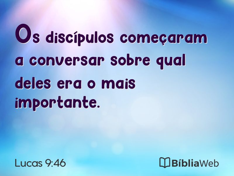 Lucas 9:46 em imagem para compartilhar