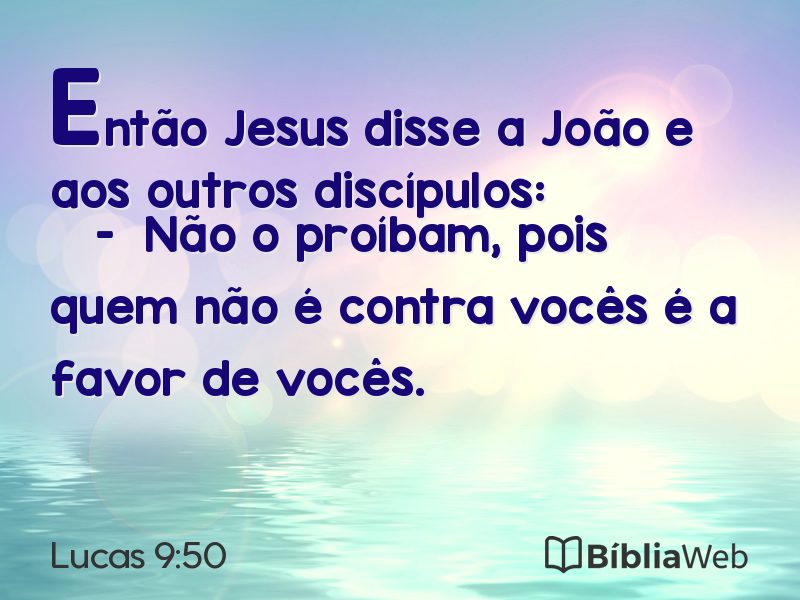 Lucas 9:50 em imagem para compartilhar