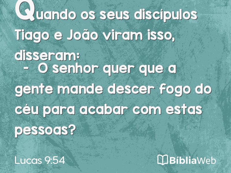 Lucas 9:54 em imagem para compartilhar