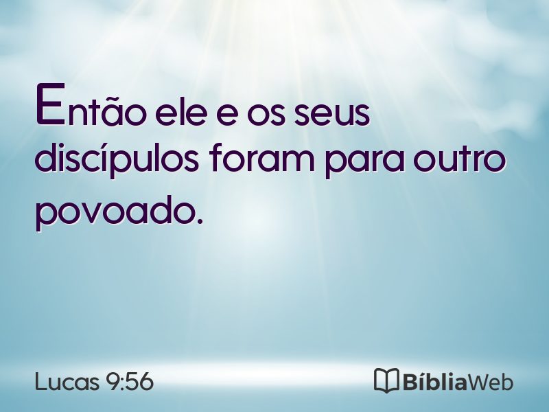 Lucas 9:56 em imagem para compartilhar
