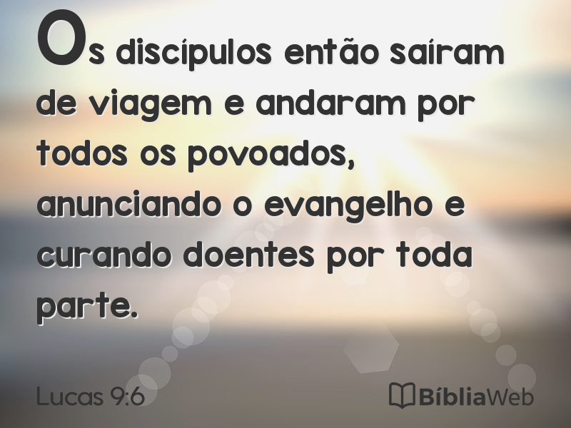 Lucas 9:6 em imagem para compartilhar