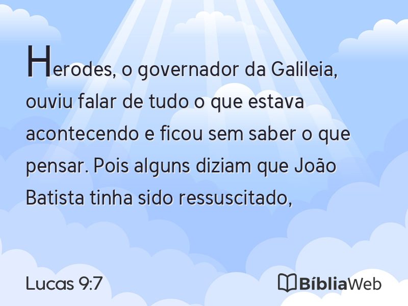 Lucas 9:7 em imagem para compartilhar
