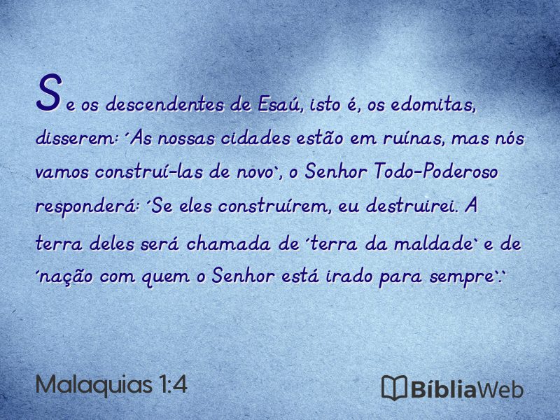 Malaquias 1:4 em imagem para compartilhar