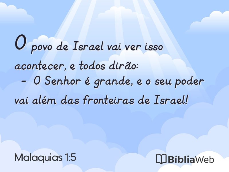 Malaquias 1:5 em imagem para compartilhar