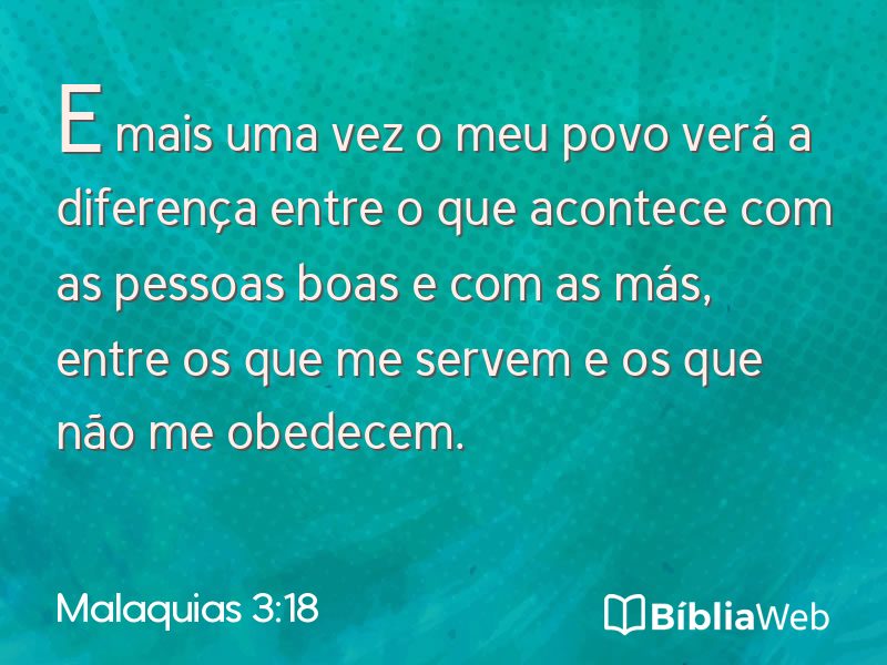 Malaquias 3:18 em imagem para compartilhar