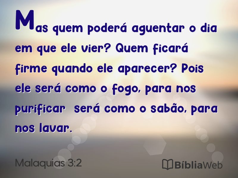 Malaquias 3:2 em imagem para compartilhar
