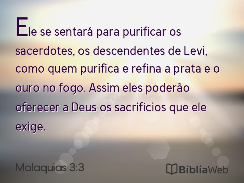 Malaquias 3:3 em imagem para compartilhar