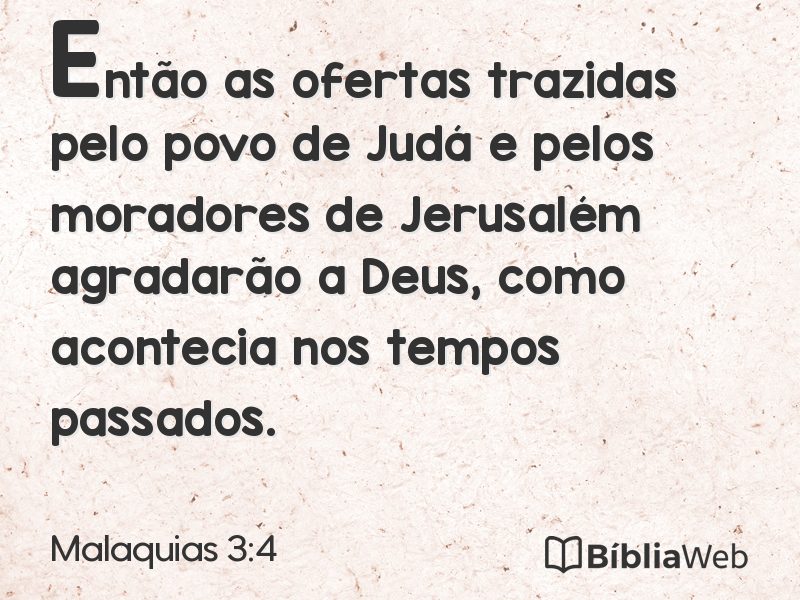 Malaquias 3:4 em imagem para compartilhar