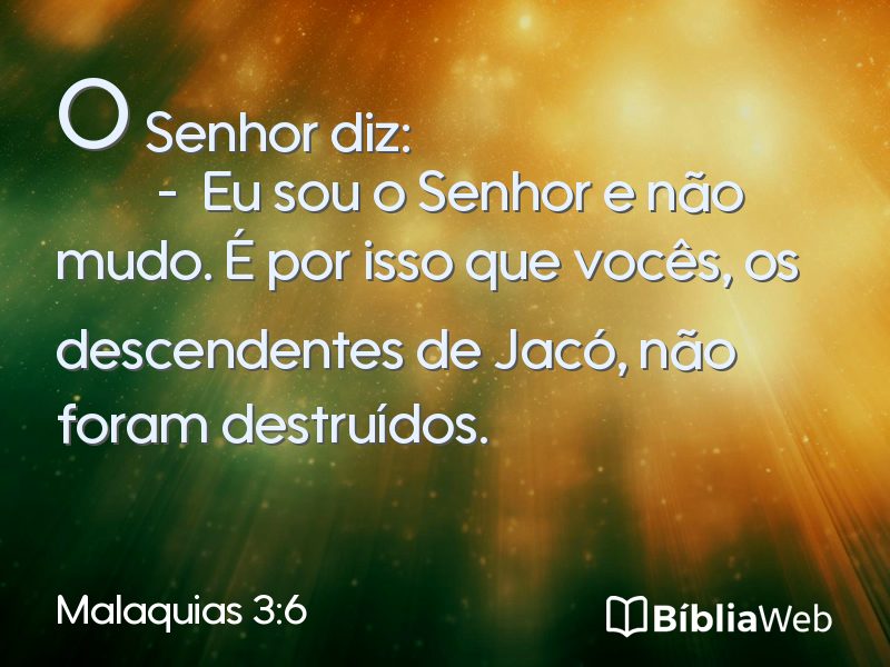Malaquias 3:6 em imagem para compartilhar