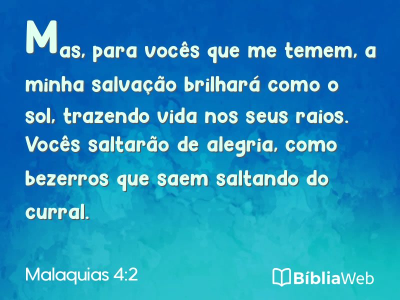 Malaquias 4:2 em imagem para compartilhar