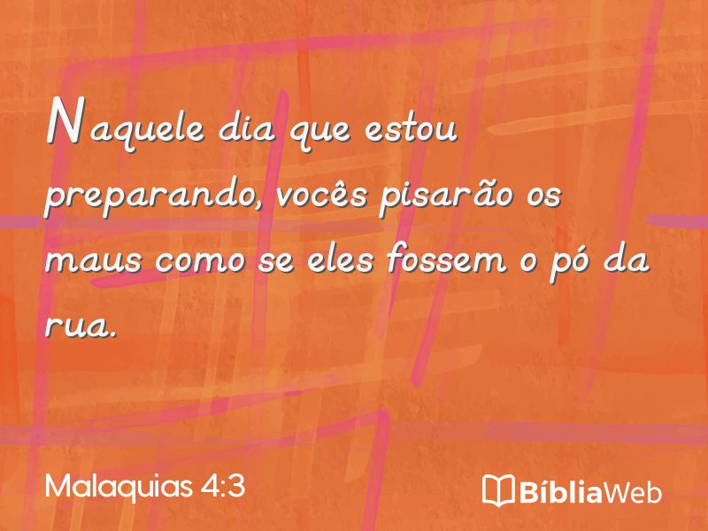 Malaquias 4:3 em imagem para compartilhar