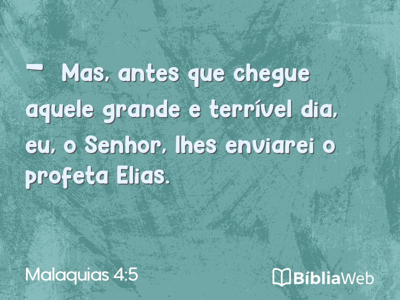 Malaquias 4:5 em imagem para compartilhar