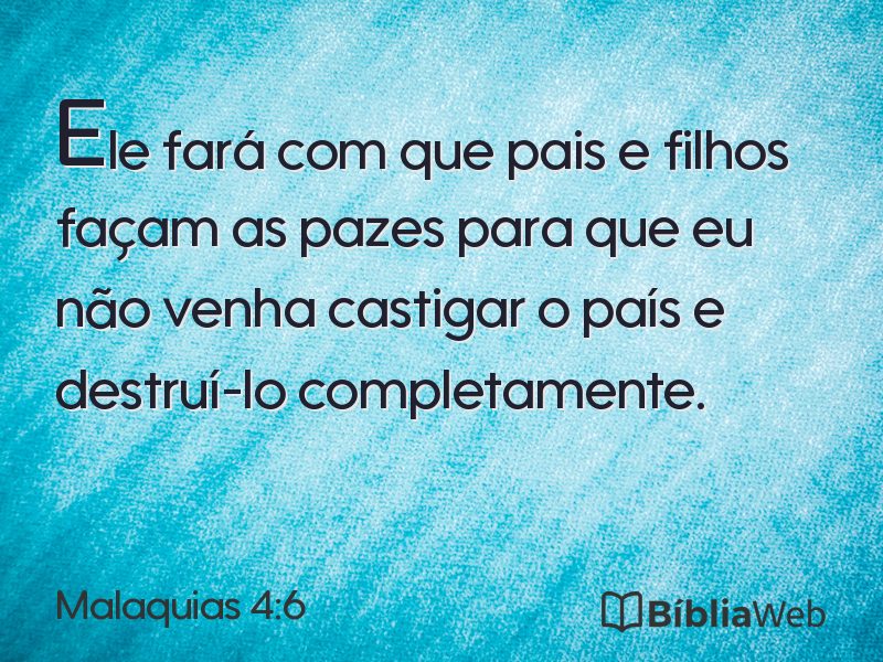 Malaquias 4:6 em imagem para compartilhar