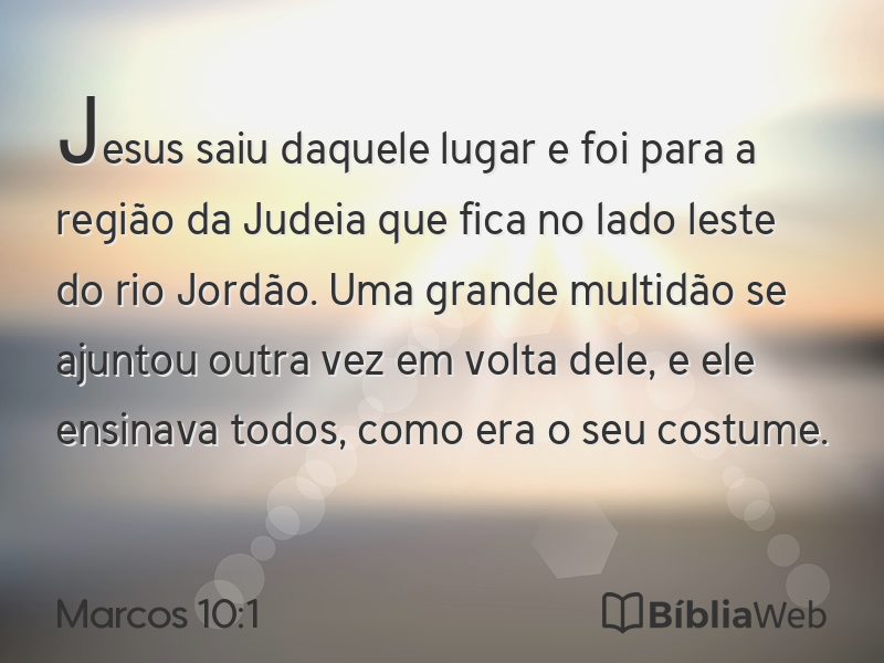 Marcos 10:1 em imagem para compartilhar