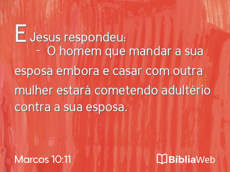 Marcos 10:11 em imagem para compartilhar