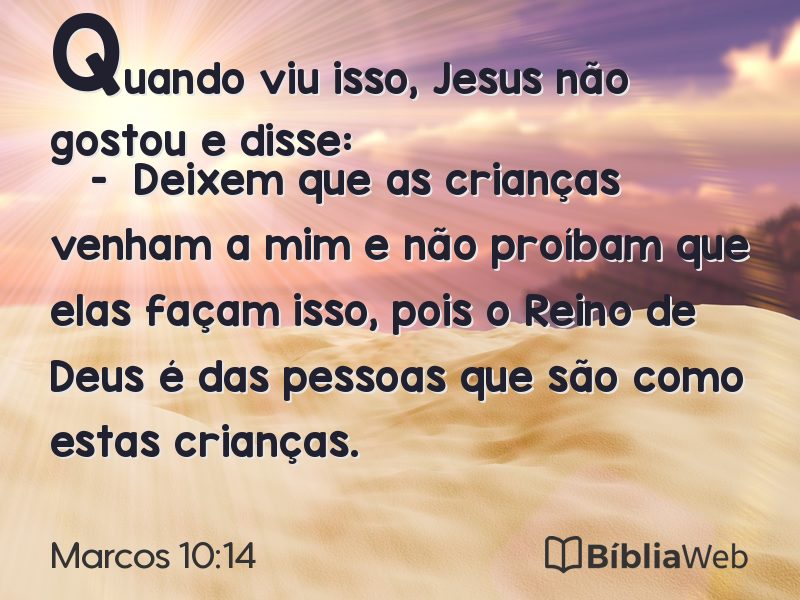 Marcos 10:14 em imagem para compartilhar