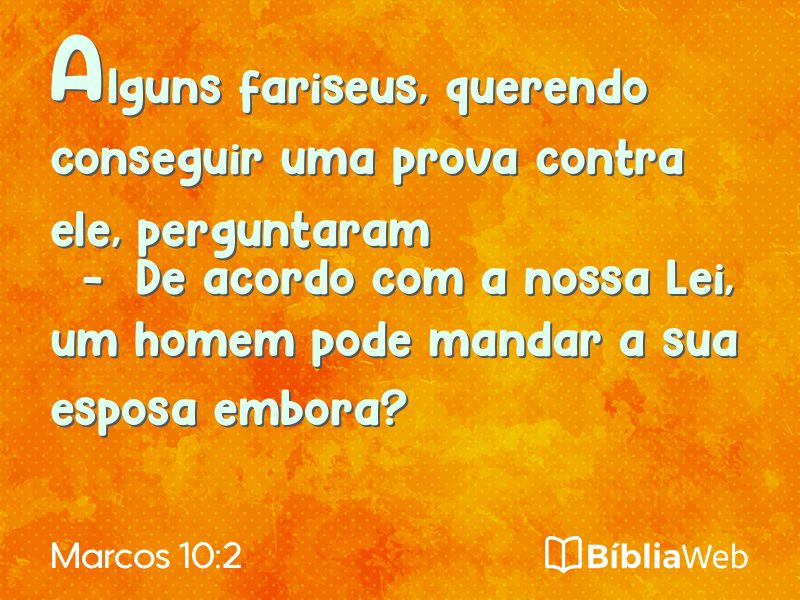 Marcos 10:2 em imagem para compartilhar
