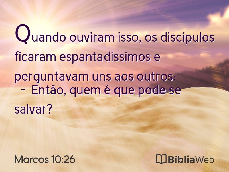 Marcos 10:26 em imagem para compartilhar