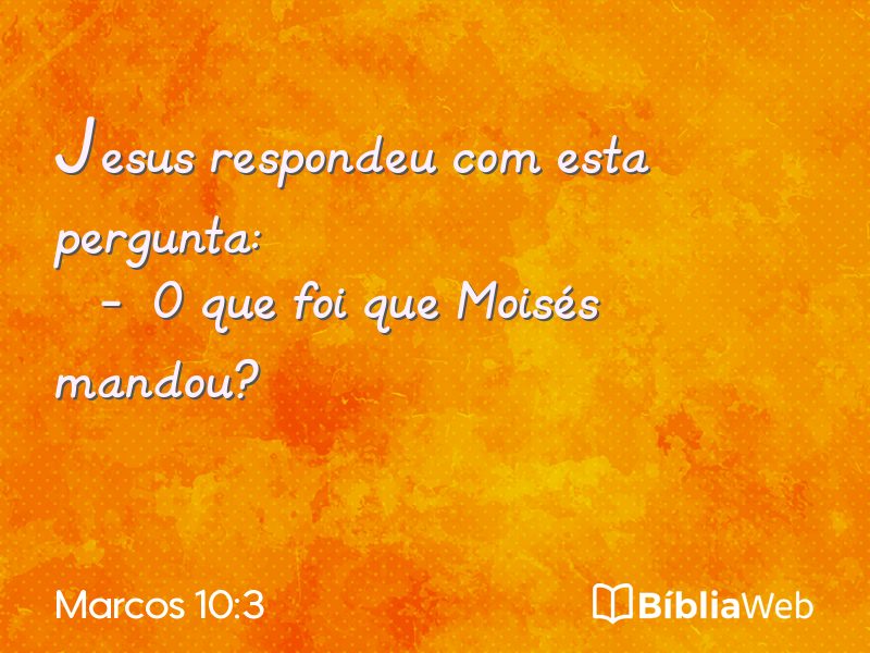 Marcos 10:3 em imagem para compartilhar