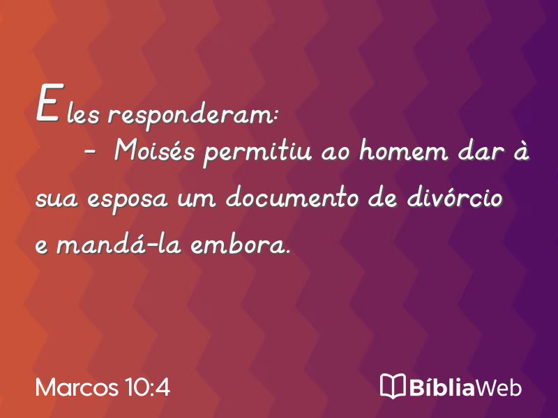 Marcos 10:4 em imagem para compartilhar
