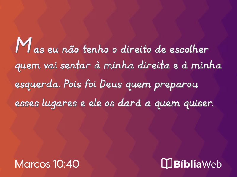 Marcos 10:40 em imagem para compartilhar