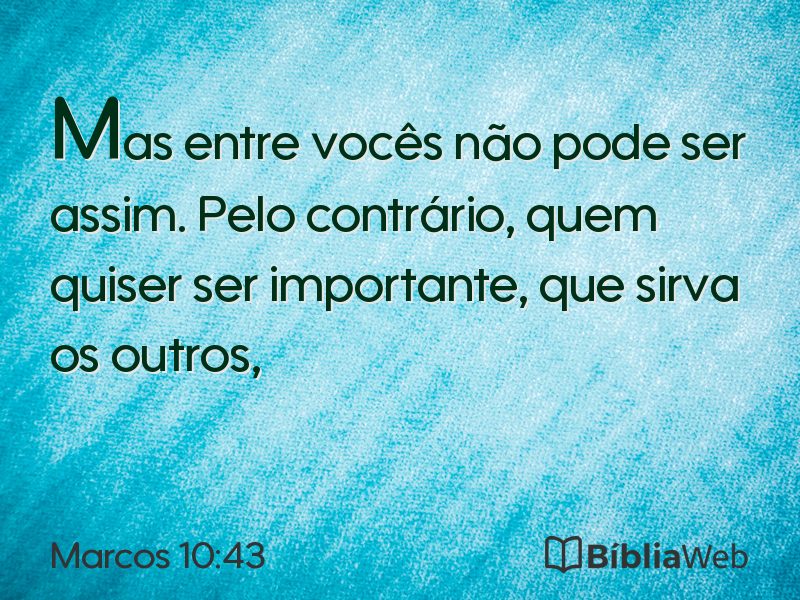 Marcos 10:43 em imagem para compartilhar