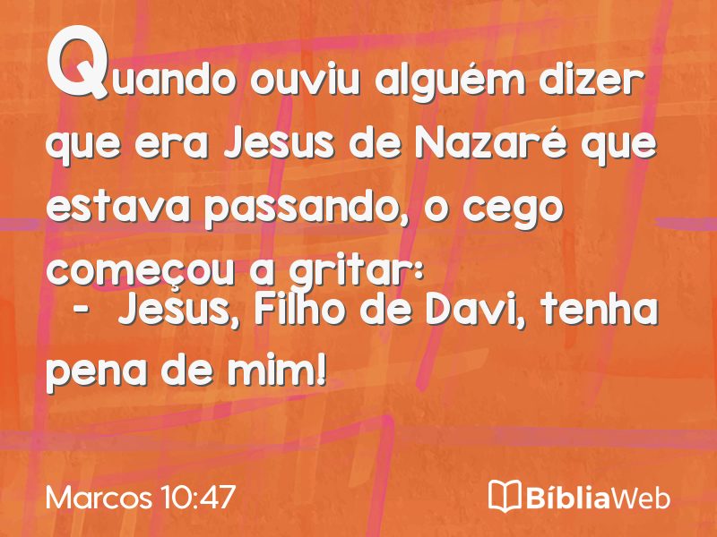 Marcos 10:47 em imagem para compartilhar