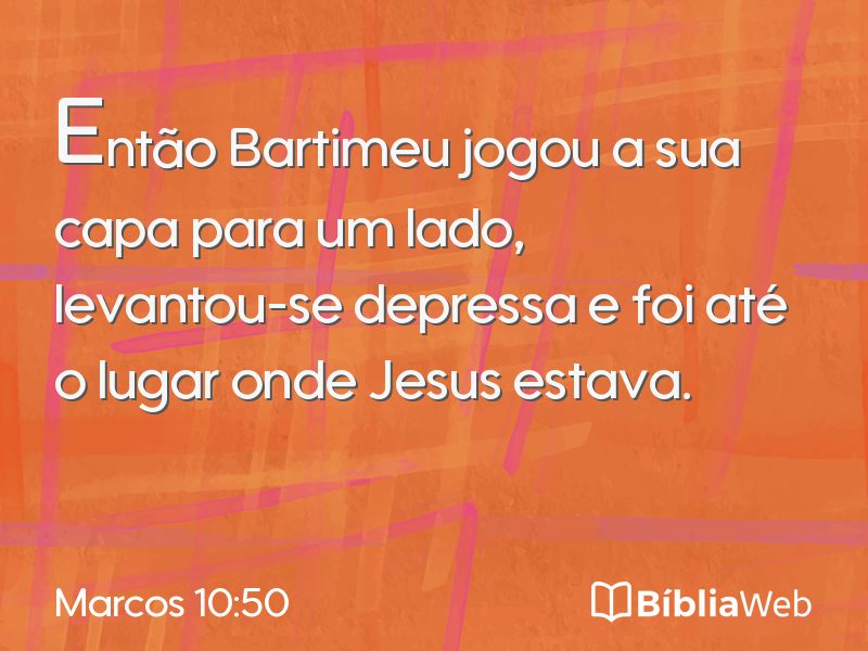 Marcos 10:50 em imagem para compartilhar