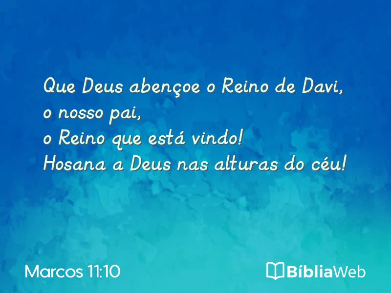 Marcos 11:10 em imagem para compartilhar