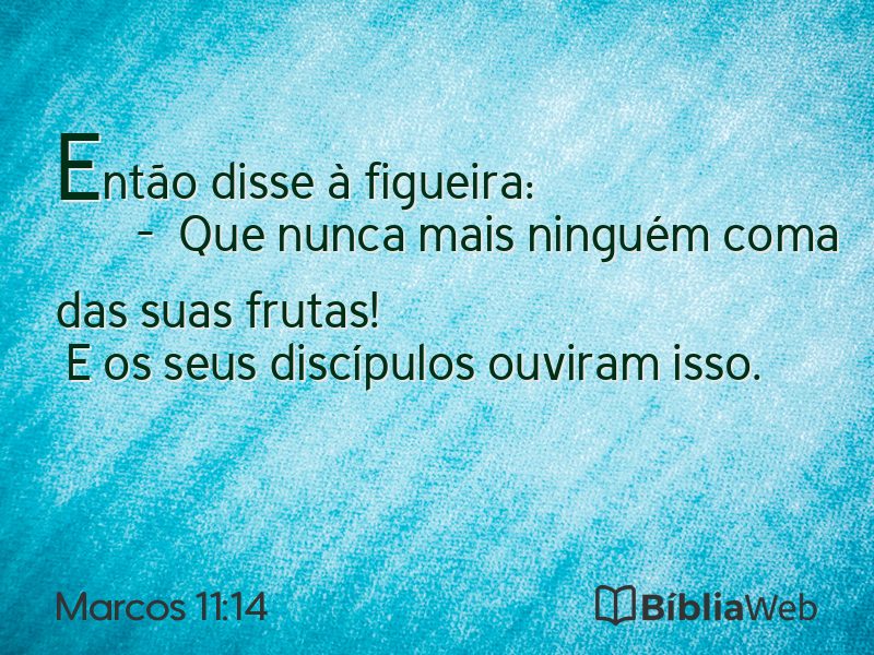 Marcos 11:14 em imagem para compartilhar