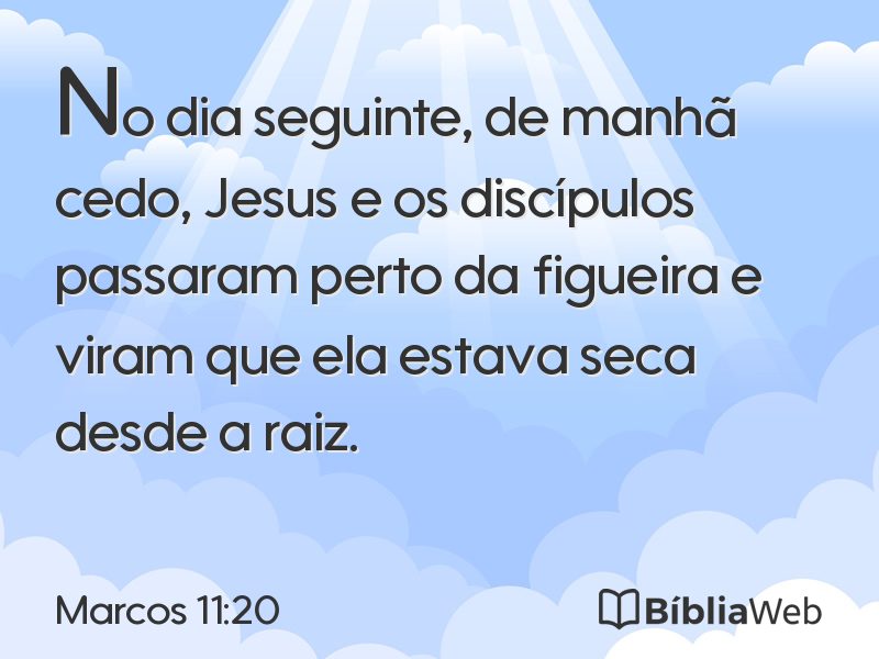 Marcos 11:20 em imagem para compartilhar