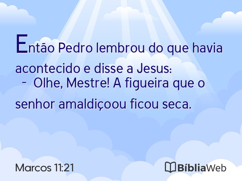 Marcos 11:21 em imagem para compartilhar