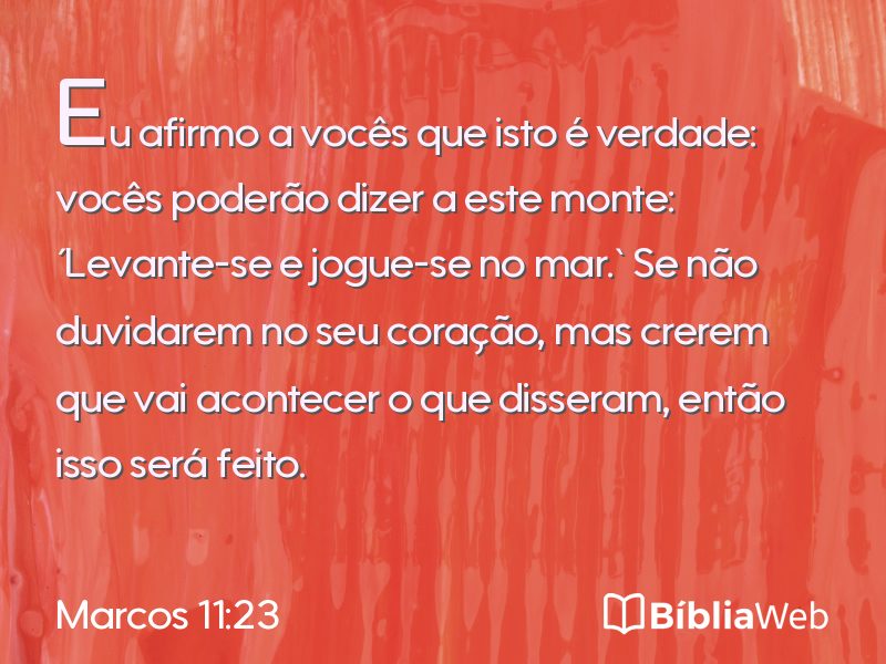 Marcos 11:23 em imagem para compartilhar