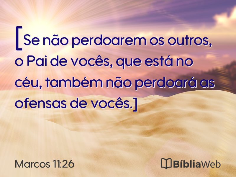 Marcos 11:26 em imagem para compartilhar