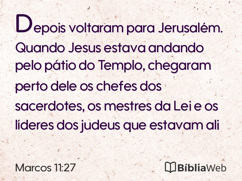 Marcos 11:27 em imagem para compartilhar