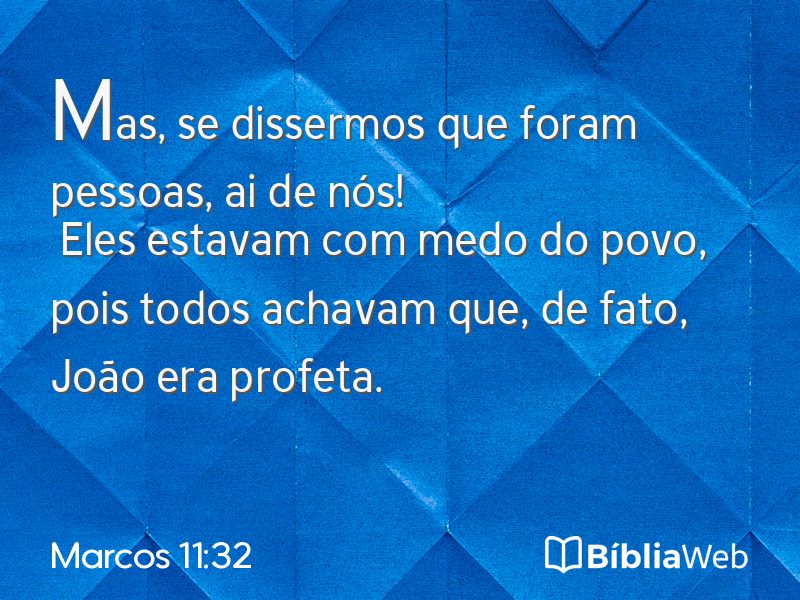 Marcos 11:32 em imagem para compartilhar