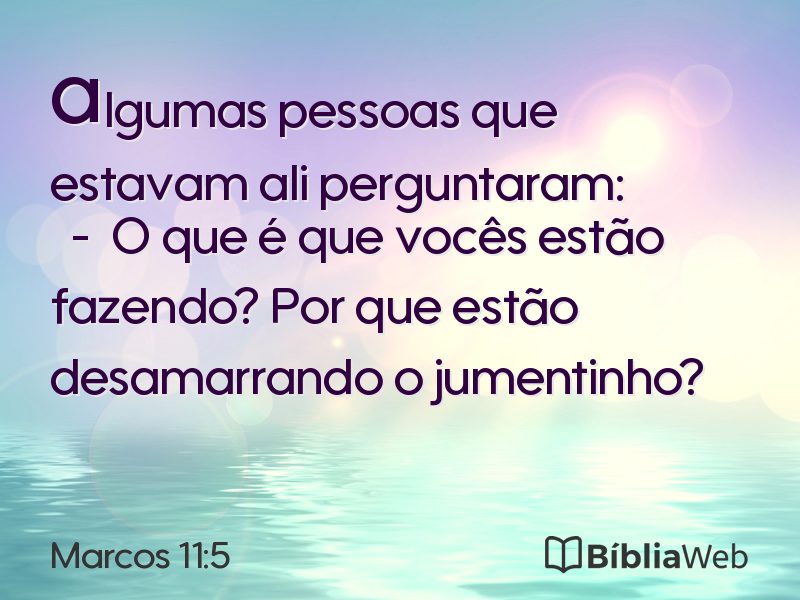 Marcos 11:5 em imagem para compartilhar