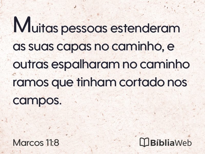 Marcos 11:8 em imagem para compartilhar