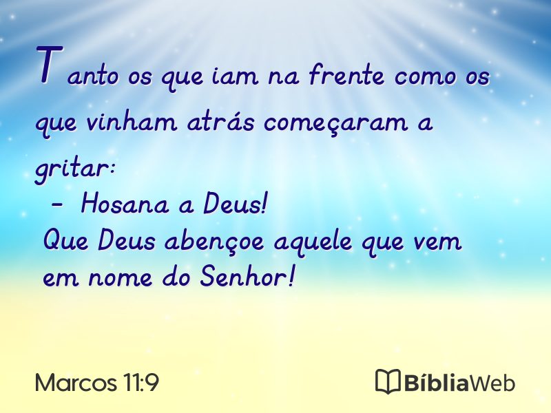 Marcos 11:9 em imagem para compartilhar