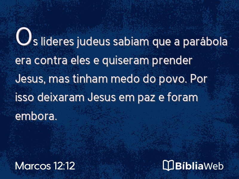 Marcos 12:12 em imagem para compartilhar