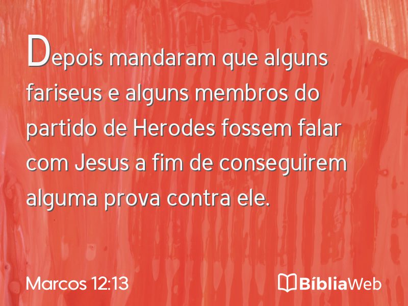 Marcos 12:13 em imagem para compartilhar