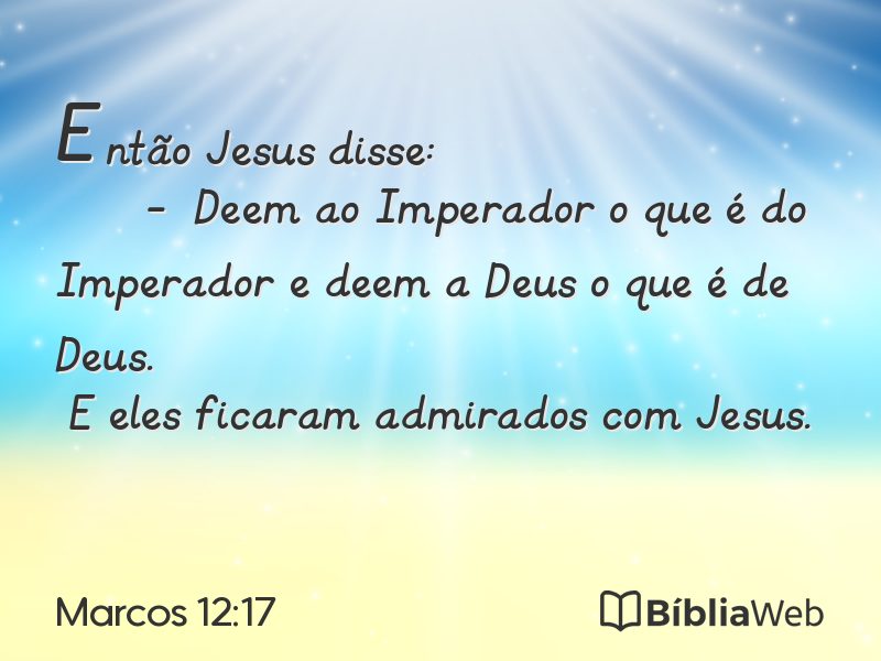 Marcos 12:17 em imagem para compartilhar