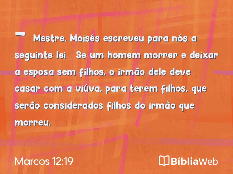 Marcos 12:19 em imagem para compartilhar